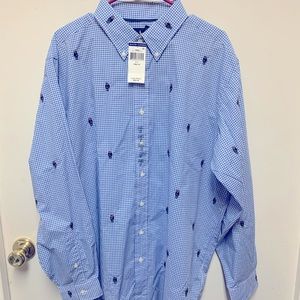 Ralph Lauren men’s button-down Bear embroidery shirt 1XB